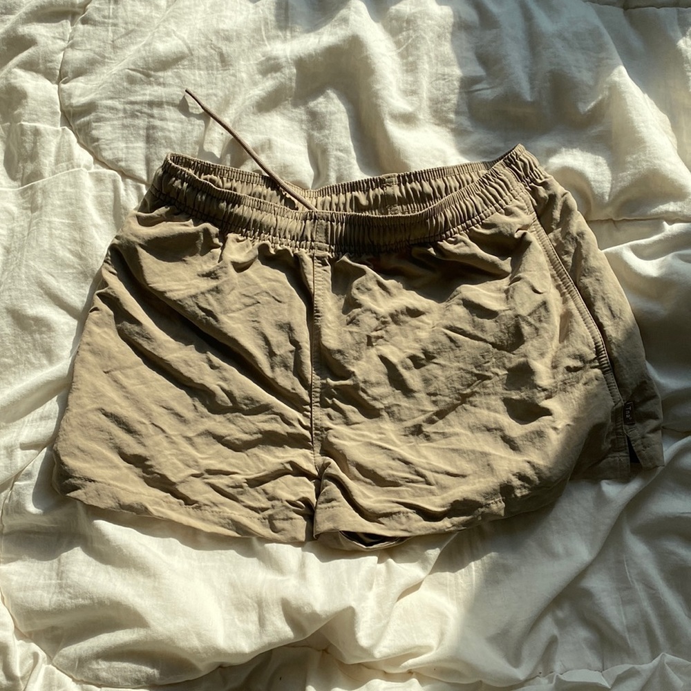 TNA size small beige workout shorts